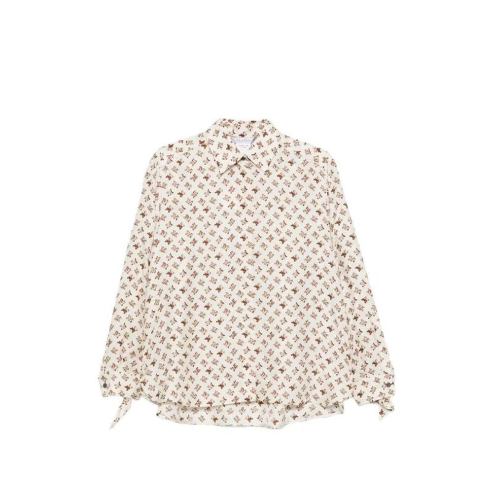 Max Mara Women Oversized Printed Silk Shirt